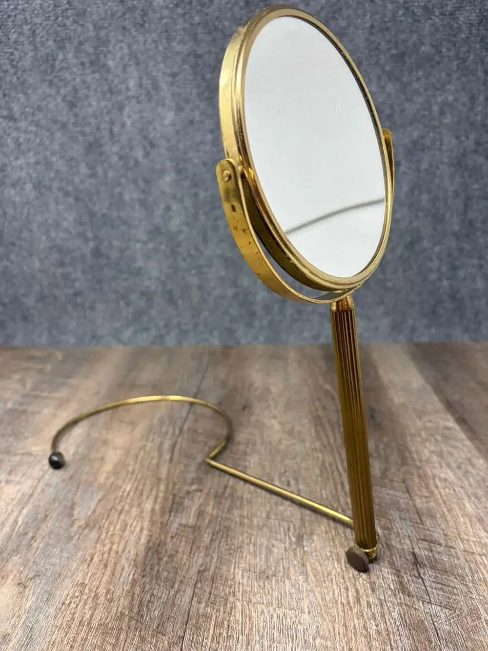 Vintage Mid Century French Adjustable Table Stand 2 Side Mirror Magnifying fancy